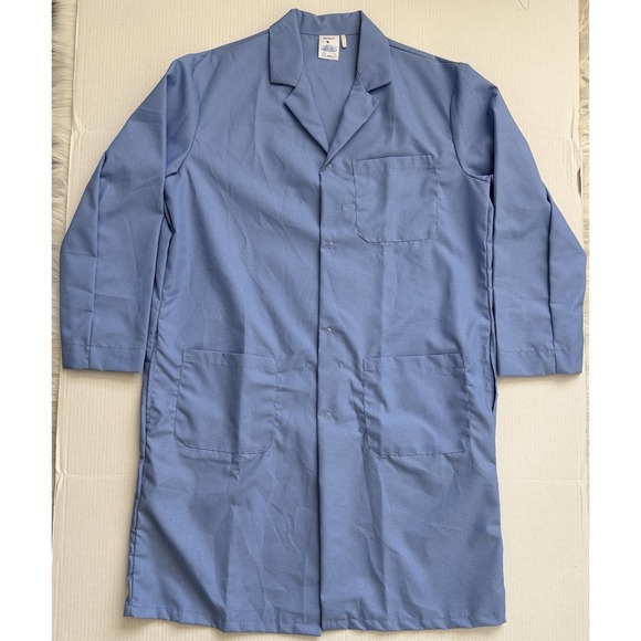 Worklon Other - Worklon Micro-Stat ESD Lab Coat Medium NWOT Blue Anti Static Cleanroom 473